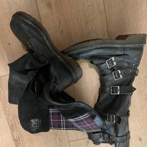 Dr. Marten Full Leather Buckle High Boot